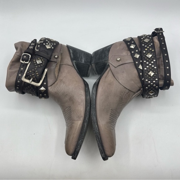 OG By OLD Gringo Womens Gray Torero Buckle Stud Western Boots shoes sz 8 - Picture 9 of 14